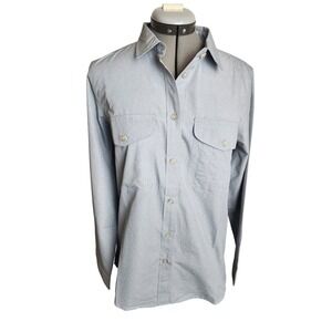 Filson Womens Twin Lakes Sport Shirt Blue Stone Long Sleeve Ventilated M